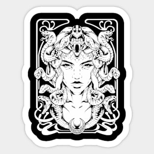 monotone medusa Sticker